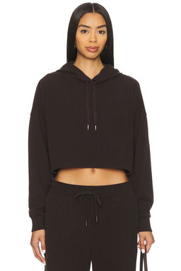 Beyond Yoga - Breathe Easy Ribbed Cropped Hoodie