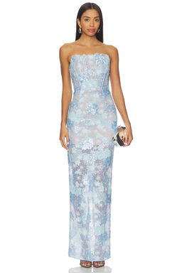 Bronx and Banco - Farah Ocean Blue Sequin Maxi Dress
