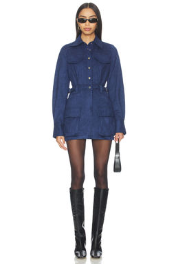 Bubish - Celine Faux Suede Shirt Dress