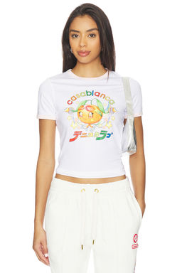 Casablanca - Orange Mascot Ringer Longline Tee