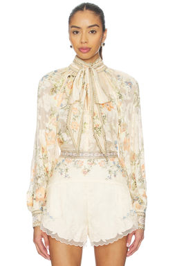 Camilla - Detachable Bow Raglan Blouse