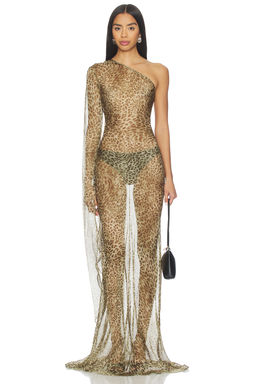 Cha The Label - Leopard Print Maxi Dress