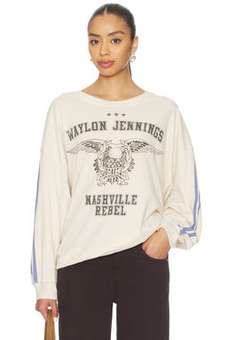 DAYDREAMER - Waylon Jennings Nashville Rebel Os Long Sleeve Tee