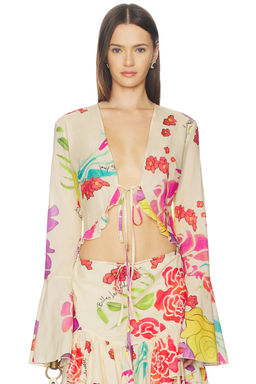 Donde Esteban - Flores Voile Blouse