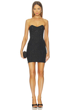 Dodiee - Skyla Pinstripe Tube Dress