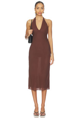 EAVES - Via Halter Midi Dress