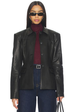 EAVES - x Coco Aina Leather Cinched Jacket
