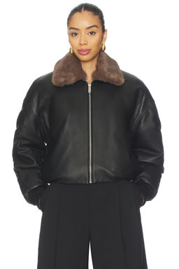 EAVES - Norna Leather Bomber Jacket