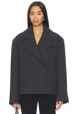 EAVES - Oak Manteco Wool Cropped Peacoat