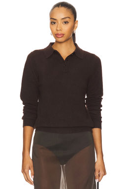 Enza Costa - Knit Cashmere Polo Sweater