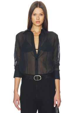 Enza Costa - Cotton Organza Fitted Shirt