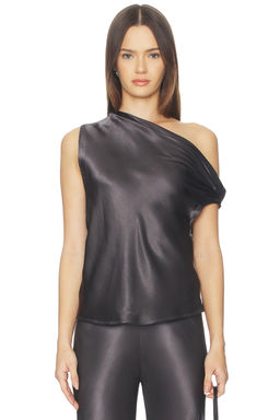 Enza Costa - Satin Bias Off-shoulder Top