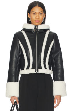 fleur du mal - Leather & Fur Collar Jacket
