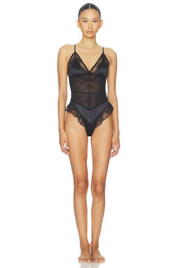 Free People - x Intimately Staying Home Bodysuit In Black