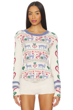 Free People - x We The Free Blissful Layering Tee In Snowdrop Combo