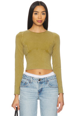 Free People - x We The Free Protagonist Long Sleeve In Green Moss