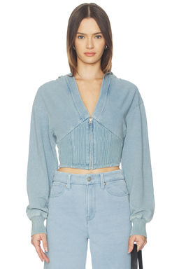 Good American - Jeanius Zip Up Hoodie