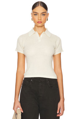 Guest In Residence - Shrunken Cashmere Polo Top