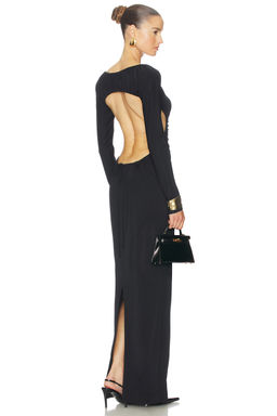 Helsa - The Ruched Open Back Jersey Dress