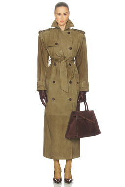 Helsa - Suede Trench Coat