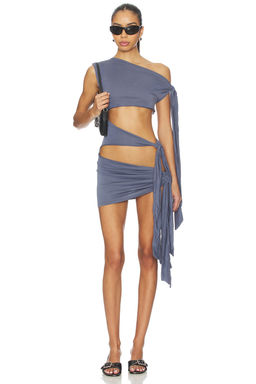 Jaded London - Cupro Knotted Mini Dress