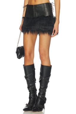 Jaded London - Faux Fur Mini Skirt
