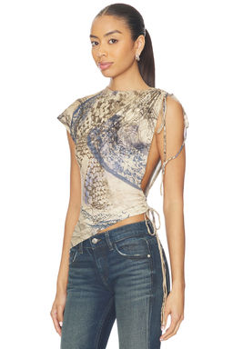 Jaded London - Asymmetrical Ruched Top