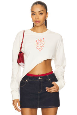 Junk Food - A Hot Mess Kickoff Crop Crew Sweatshirt