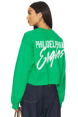 Junk Food - Eagles Bling Crop Crew Sweatshirt