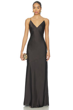 L'AGENCE - Saint Beaded Strap Gown