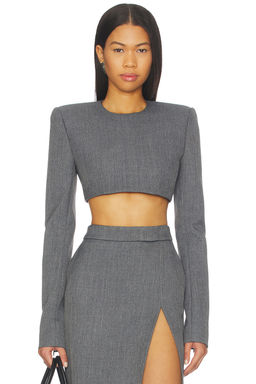 LaQuan Smith - Long Sleeve Crop Top