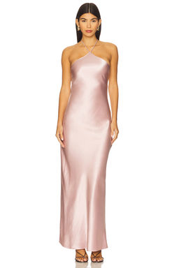 Line & Dot - Alisa Satin Maxi Dress