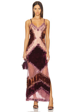La Fuori - Julia Purple Lace Slip Dress