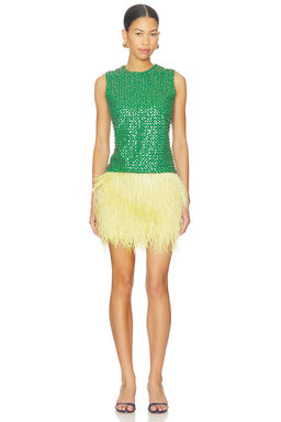 La Fuori - Emerald Crystal Embroidered Dress