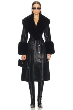 LOBA - Juliette Faux Leather Coat
