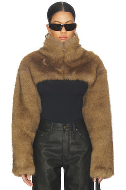 MSGM - Faux Fur Cropped Jacket