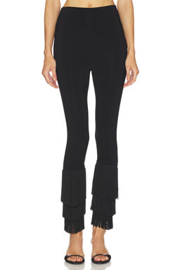 Norma Kamali - Fringe Hem Cropped Legging