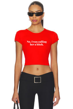 Other Her - Cardi B Rib Tee In Red