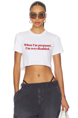 Other Her - Cardi B Crop Tee In White