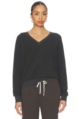 perfectwhitetee - Zuri Reverse Fleece V Neck Sweatshirt
