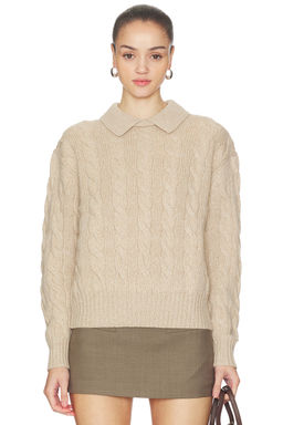 POLO RALPH LAUREN - Cable Wool Cashmere Polo Collar Sweater