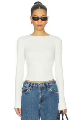 RE DONE - Baby Waffle Long Sleeve Top