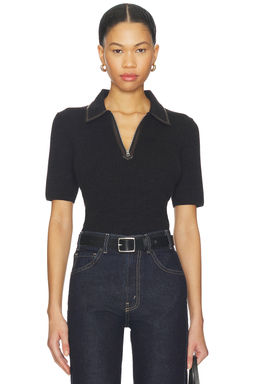 Rag & Bone - Caterina Faux Leather Zip Polo