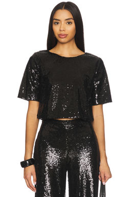 Ripley Rader - Sequin Short Sleeve Top