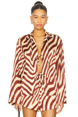 SEVEN WONDERS - Montie Tie Front Sleeved Shirt