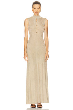 self-portrait - Lurex Knit Maxi Dress