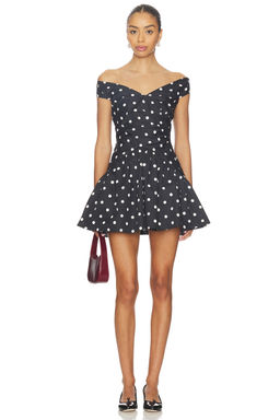 self-portrait - Polka Dot Cotton Mini Dress