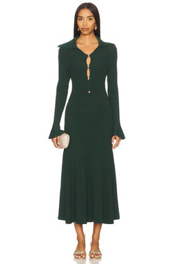 self-portrait - Keyhole Knit Midi Dress