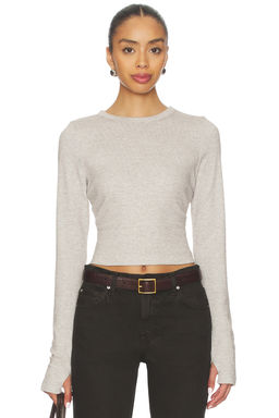 Susana Monaco - Carryover Fleece Crew Long Sleeve Top