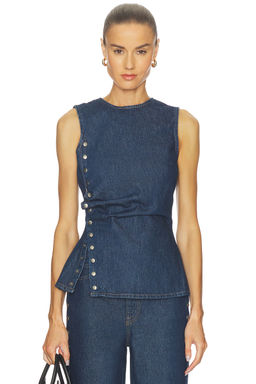 ROTATE - Denim Buttoned Top